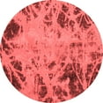 thumbnail image 1 of Ahgly Company Machine Washable Indoor Round Abstract Red Modern Area Rugs, 8' Round, 1 of 4