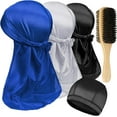 thumbnail image 1 of 2PCS Wave Caps for Men, Compression Cap over Durags, 1 of 8