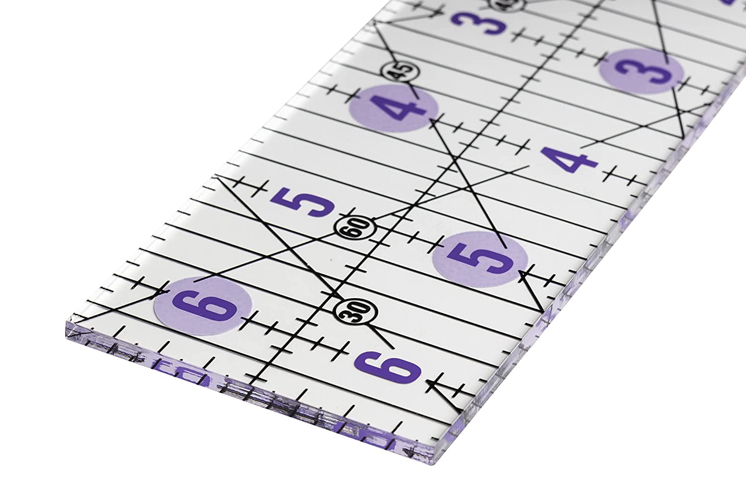 The Quilted Bear Non-Slip Acrylic Quilting Rulers - 2" x 6.5"
