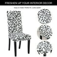 thumbnail image 5 of Unique Bargains Stretch Dining Room Chair Seat Cover White and Black, 5 of 8