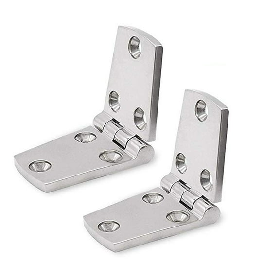 PBPBOX Swinging Cafe Door Hinges Silver Stainless Steel 2Pcs 3x1.5x0.2in