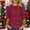 Red, variant on HOMBOM Womens Plaid Tops Red Western Fall 3/4 Sleeve Crewneck Santa Print T Shirts for Ladies Christmas
