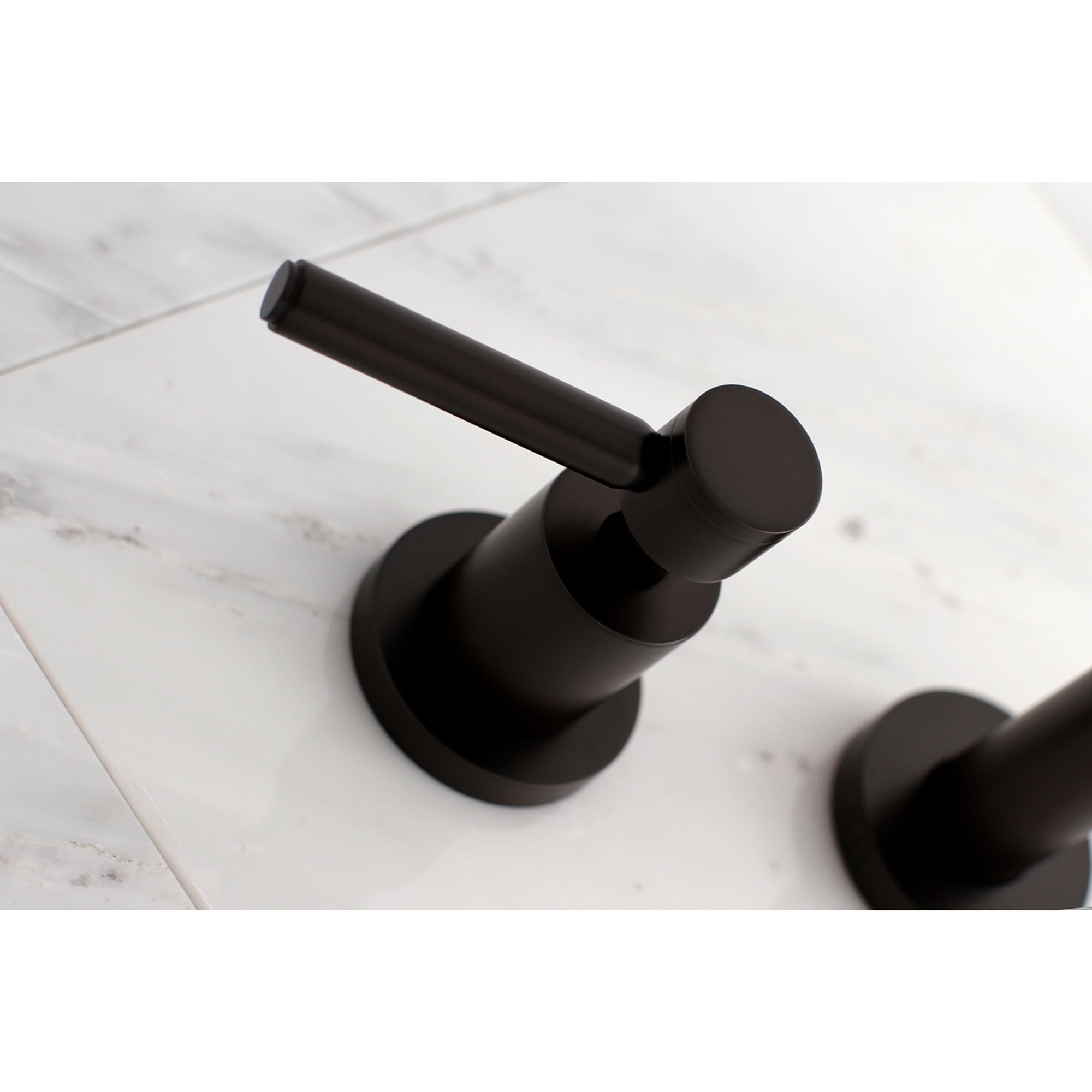 Kingston Brass KS8025DL Concord Two-Handle Wall Mount Roman Tub Faucet, Oil Rubbed Bronze