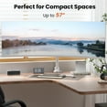 thumbnail image 2 of Monitor-Arm Ultrawide Heavy Duty 24-57'' - Aluminum Single Monitor Mount Holds up to 59.4lbs, Adjustable Desk Mount Stand, VESA75/100/200mm, White, 2 of 7