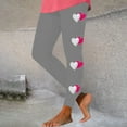 thumbnail image 2 of Feancey Todays Sales Butter Soft Leggings for Women Valentine's Day Heart Print Workout Pants Sport Casual High Waisted Stretchy Tummy Control Yoga Tights Gray S, 2 of 7
