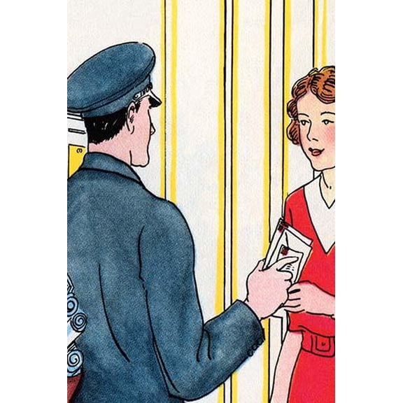 Mail Delivery-Fine Art Canvas Print (20" x 30")