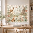 thumbnail image 5 of Forest Animals in Woodland, Whimsical Watercolor Style for Kids & Nursery, Wildlife Wall Art, Housewarming Gift, Tapestry Wall Hanging for Bedroom, Living Room and Dorm, 5 of 7