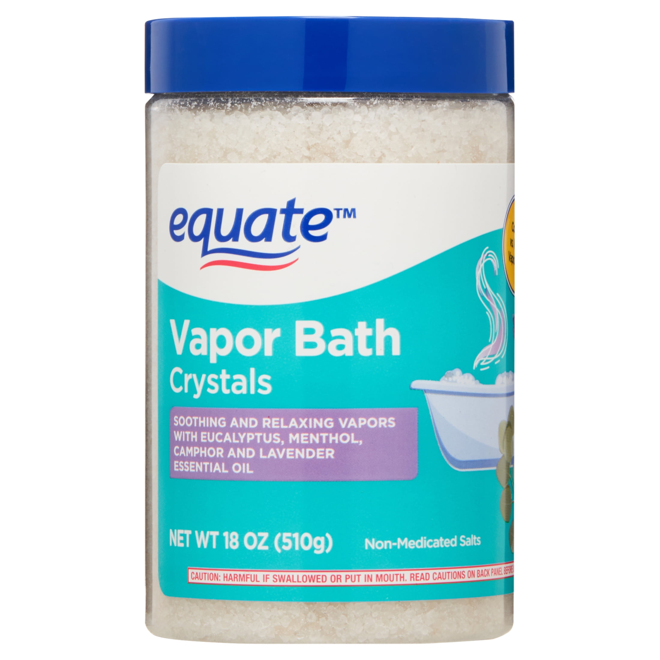 Equate Vapor Bath Crystals Salt Soak for Relief of Muscle Aches and Pains, 18 oz.