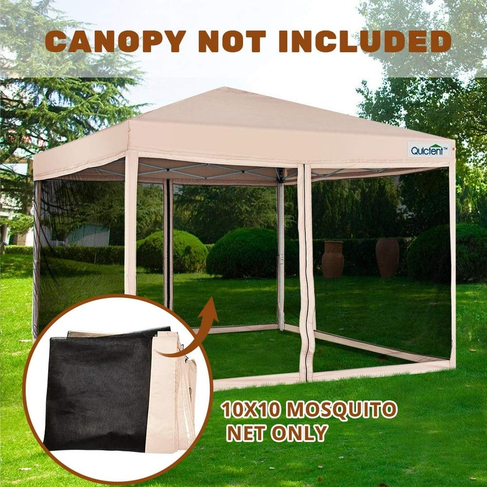 Quictent Canopy Screen Walls Replacement Mosquito Netting for 10x10 Pop up Canopy Tent Gazebo