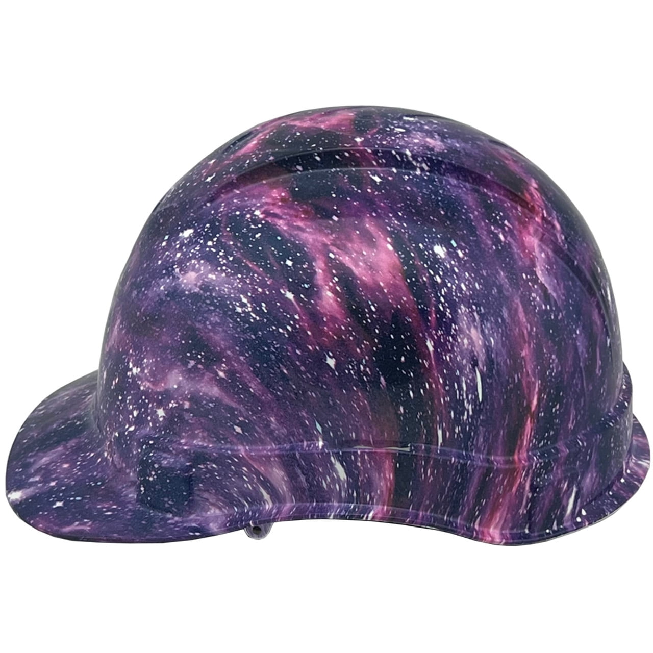 Galaxy Design Hydro Dipped Hard Hats Cap Style Design with 4 Pt Suspension