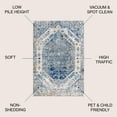 thumbnail image 2 of JONATHAN Y MDP203A-8 Modern Persian Boho Vintage Cream/Blue 8 ft. x 10 ft. Area Rug, Bohemian Traditional, Pet Friendly, Stain Resistant, Easy to Clean, for Living Room; Kitchen, Bedroom, 2 of 9