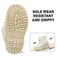 thumbnail image 4 of BIGWOW Girls Winter Boots Warm Fuzzy Snow Boots Faux Fur Lined Boots for Kids Non-Slip Sole Beige 8 Toddler, 4 of 6