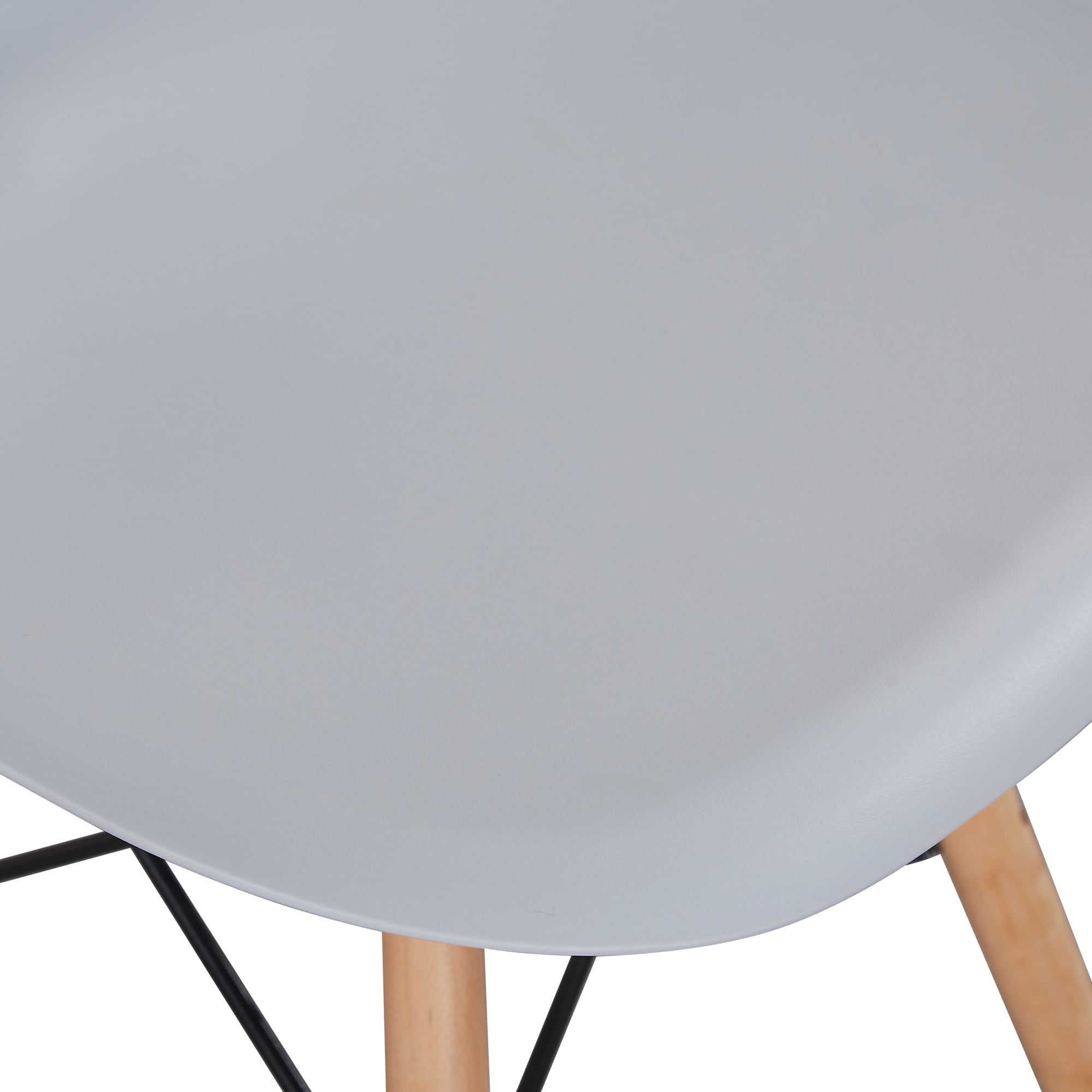Kepooman Set of 4 Modern Armless Dining Chairs with Wood Legs, Light Gray Kepooman Set of 4 Modern Armless Dining Chairs with Wood Legs, Light Gray
