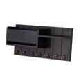 thumbnail image 4 of Soporte de pared para llaves, decorativo, moderno, con 7 ganchos para llaves, correo y llaves. Negro, 4 of 9