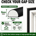 ICERUN 20Ft Weather Stripping Door Seal, Self-Adhesive Pu D-Shaped Seal ...