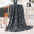 thumbnail image 4 of Spider Web Halloween Pattern Blanket,Comfortable Soft Lamb Wool Throw Blanket,All Season,Warm Lightweight Blankets for Sofa Bed Couch Living Room Chair,50"x60", 4 of 4