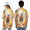 thumbnail image 5 of Welcome Fall Doberman Pinscher Strolling Through the Autumn Maple Forest All Over Print 3D Baseball Shirt Doberman Dog Lover Gifts Softball Sport - 12012, 5 of 6
