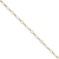 thumbnail image 2 of 14K Two-Tone Oval Link Bracelet Made In Indonesia fb1315-7.25, 2 of 5