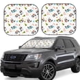 thumbnail image 1 of Saiise happy new year Raccoon for Foldable Car Sun Shades (2-Pack) Offer Sun Protection with an Easy-fold Design for Convenient Windshield Shading-Medium, 1 of 6