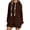 Brown, variant on Sweatshirt for Women Casual Hooded with Pocket Rope Drawstring Lined Side Slit Fall Winter Style Top Tops for Women Beige XXL