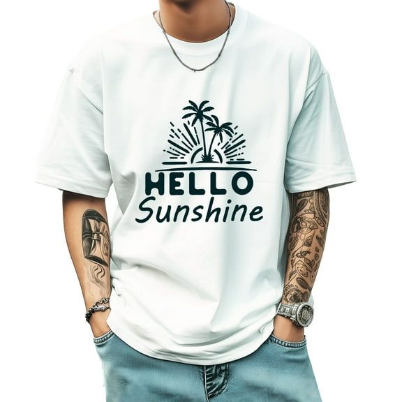 Graphic Tees for Men Summer New Print Casual Tee Fashion Trend Sports Shirt Select