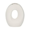 thumbnail image 2 of Sagebrook Home Oval Cut-out Sand Vase, White, 2 of 11
