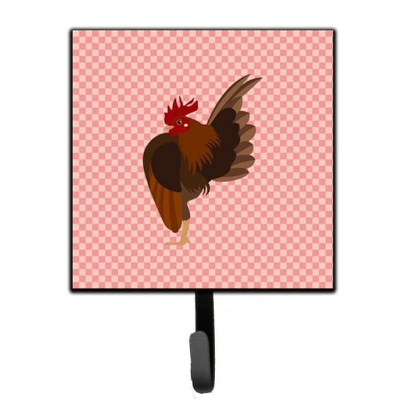 Carolines Treasures BB7842SH4 Malaysian Serama Chicken Pink Check Leash or Key Holder