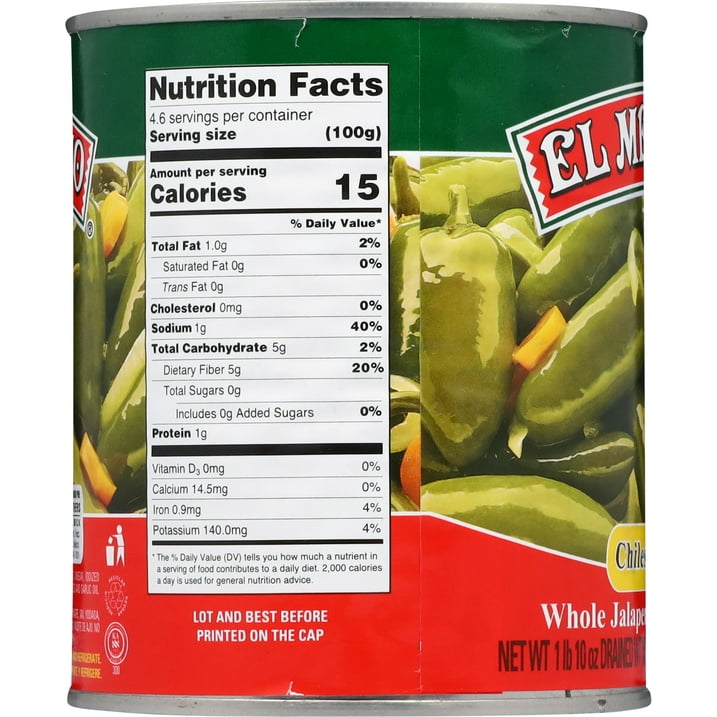 (Pack of 12) El Mexicano Whole Jalapeño Pepper 26 Oz