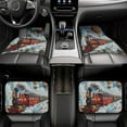 thumbnail image 6 of Cauagu Red Train Hot Air Balloon Pattern Car Floor Mat Set of 4,Car Carpet Mats Car Mats with Anti-Slip Backing & Driver Heel Pad Universal Fit for Cars/Trucks/SUV/Vans, 6 of 6