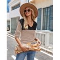 thumbnail image 4 of FUNING Womens Sweaters Fall 2025 Long Sleeve Knit Pullover V Neck Lightweight Crochet Sweater Tops Dressy Casual, 4 of 6