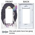 thumbnail image 3 of Yayeee Rocker Switch Wall Plate 2-Gang 4.7"x4.6" Home Decorative Outlet Cover, White Skeleton, 3 of 6