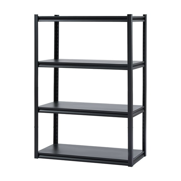 KFFKFF Storage Racks, 2400 lbs Capacity, Quadruple Layer Garage Storage Organizer, 20" Depth x 40" Width x 57" Height, Adjustable Metallic Racks for Garage Utility Rack Shelf, Black