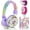 Purple, variant on TCJJ Unicorn Headphones for Girls Kids for School, Kids Bluetooth Headphones with Microphone & 3.5mm Jack, Teens Toddlers Wireless Headphones with Adjustable Headband for Tablet/PC