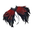thumbnail image 3 of Chal de plumas Strade Fareast Limited accesorio disfraz Halloween plumas artificiales Rojo y negro, 3 of 8