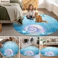 thumbnail image 6 of Fantasy Color Nut Round Living Room Rugs 3.3 ft, Dreamy Blue Starfish Coral Sea Ocean Life Washable Area Rug with Non-Slip Sturdy Edge Binding Round Front Door Mat Floor Carpet for Entryway, 6 of 9