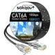 thumbnail image 1 of Cable Ethernet Sokqovt Cat6a de 150 pies para exteriores e interiores, negro, 1 of 6