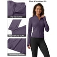 thumbnail image 5 of Rosvigor Women’s UPF 50+ Lightweight Athletic Jacket – Full Zip Sun Protection Long Sleeve Hiking Shirt with Thumb Holes, 5 of 8