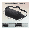 thumbnail image 2 of Bolso Riñonera Cruzada Pecho Bandolera Unisex LAB.G negra, 2 of 5