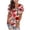 Hot Pink, variant on Zpanxa SunnyDays Women's Floral Print Loose Fit V-Neck T-Shirt, Casual Short Sleeve Top