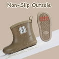 thumbnail image 3 of EONROACOO Anti-Slip Kids Toddler Rain Boots for Girls Boys, Rubber Rainboots, Khaki(Size 5), 3 of 10