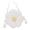 White, variant on Trendy Flower Shaped PU Leather Crossbody Bag With Adjustable Strap Shoulder Purse Satchel For Women And Girls