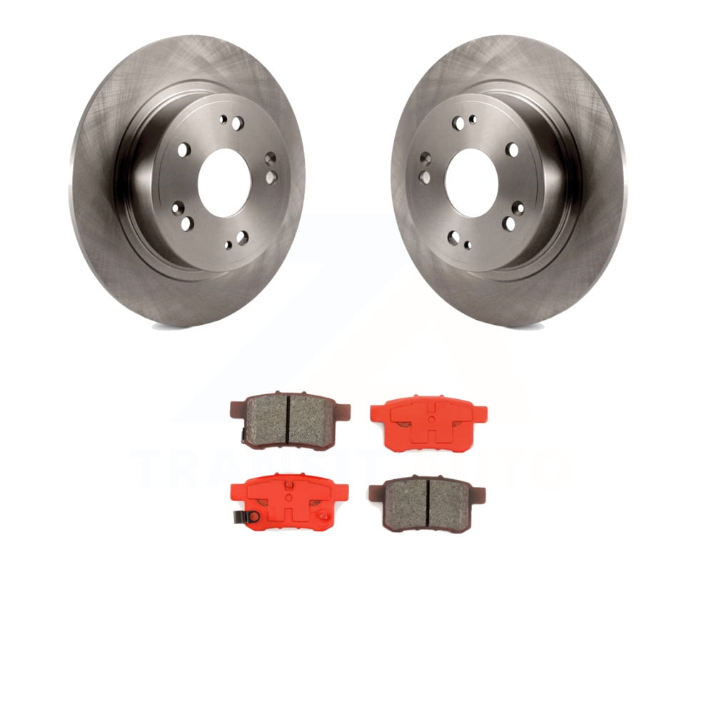 Rear Disc Rotors /& Semi-Metallic Brake Pads Kit For Acura TSX Honda Accord