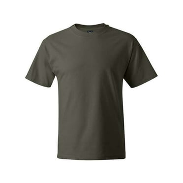 Hanes Mens Beefy-T Short-Sleeve T-Shirt, 5XL, Fatigue Green