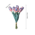 thumbnail image 3 of Artificial Tulip Bouquet, Patriotic Red White Blue Decor for Independence Day Home Party Table Mantel, Reusable Fabric Floral Arrangement for Holiday Celebration, 3 of 6