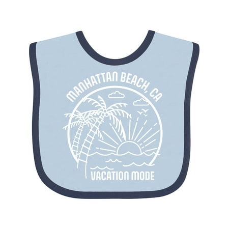 

Inktastic Summer Vacation Mode Manhattan Beach California Gift Baby Boy or Baby Girl Bib