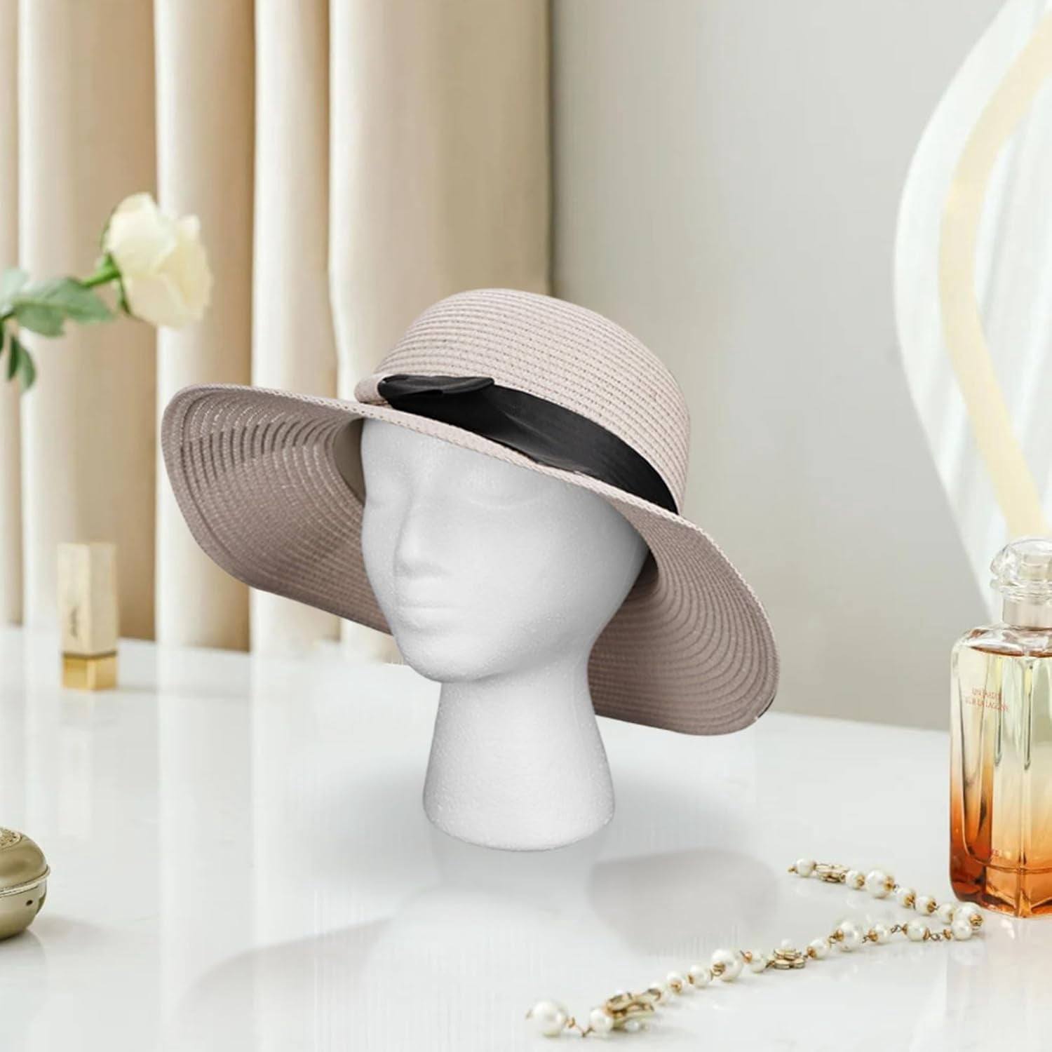 Foam Mannequin Head Stand for Wig Mask Hat Display 6.1x10.6 Inch