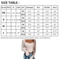 thumbnail image 3 of Camisetas recortadas con dobladillo asimétrico ajustado y cuello cuadrado para mujer, Top corto liso tejido de manga larga, 3 of 5