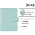 thumbnail image 4 of Passport Holder for Travel women/Men, Cute Passport Wallet Rfid Blocking Card Slots, Rfid Passport Cover/CaseTravel Wallet, Passport Book Holder-Pink Aqua green2, 4 of 7