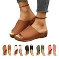 thumbnail image 6 of NEW Women's Wedge Slippers Orthopedic Open Toe Shoes AntiSlip L0B6, 6 of 9