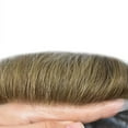 thumbnail image 3 of LYRICAL HAIR Toupee for Men 0.04-0.06mm Ultra Thin Skin Mens Toupee Hairpiece Human Hair Replacement Systems All V-Looped PU Toupee Hair for Men Natural Hairline Mens Hair Wig Units, 3 of 7